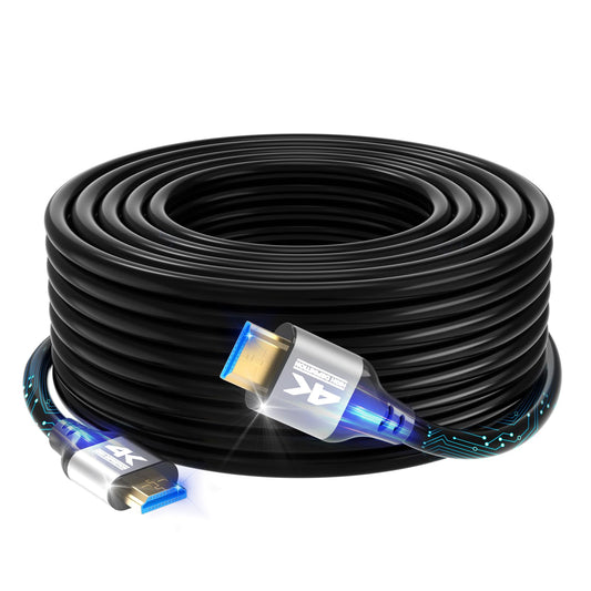 Zazalon 4K HDMI Cable 20m (HDMI 1.4,10Gbps,4K@30HZ) High Speed Extra-Long Cord, Ethernet Audio Return, 2K 1080p 3D for TV, for Blu-ray?Silver-Grey 20