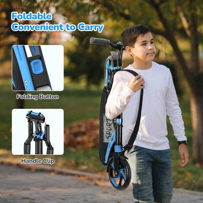 Scooter for Kids Ages 6+ Year Old, TONBUX Kids Scooter for Girls Boys Teens, Easy Folding Scooter with 200mm Big Wheels & Infinitely Height Adjustable