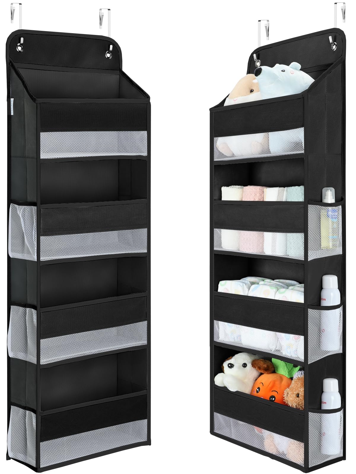 Yecaye Over the Door Organiser, 4-Tier, Black, 1 Pack