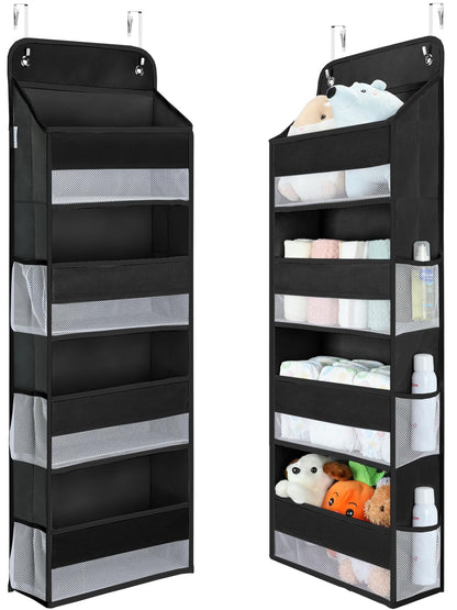 Yecaye Over the Door Organiser, 4-Tier, Black, 1 Pack