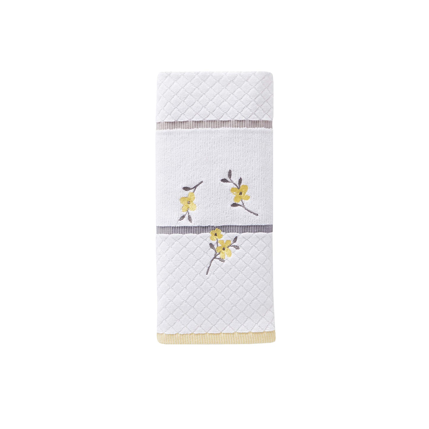 SKL Home Spring Garden Hand Towel, White