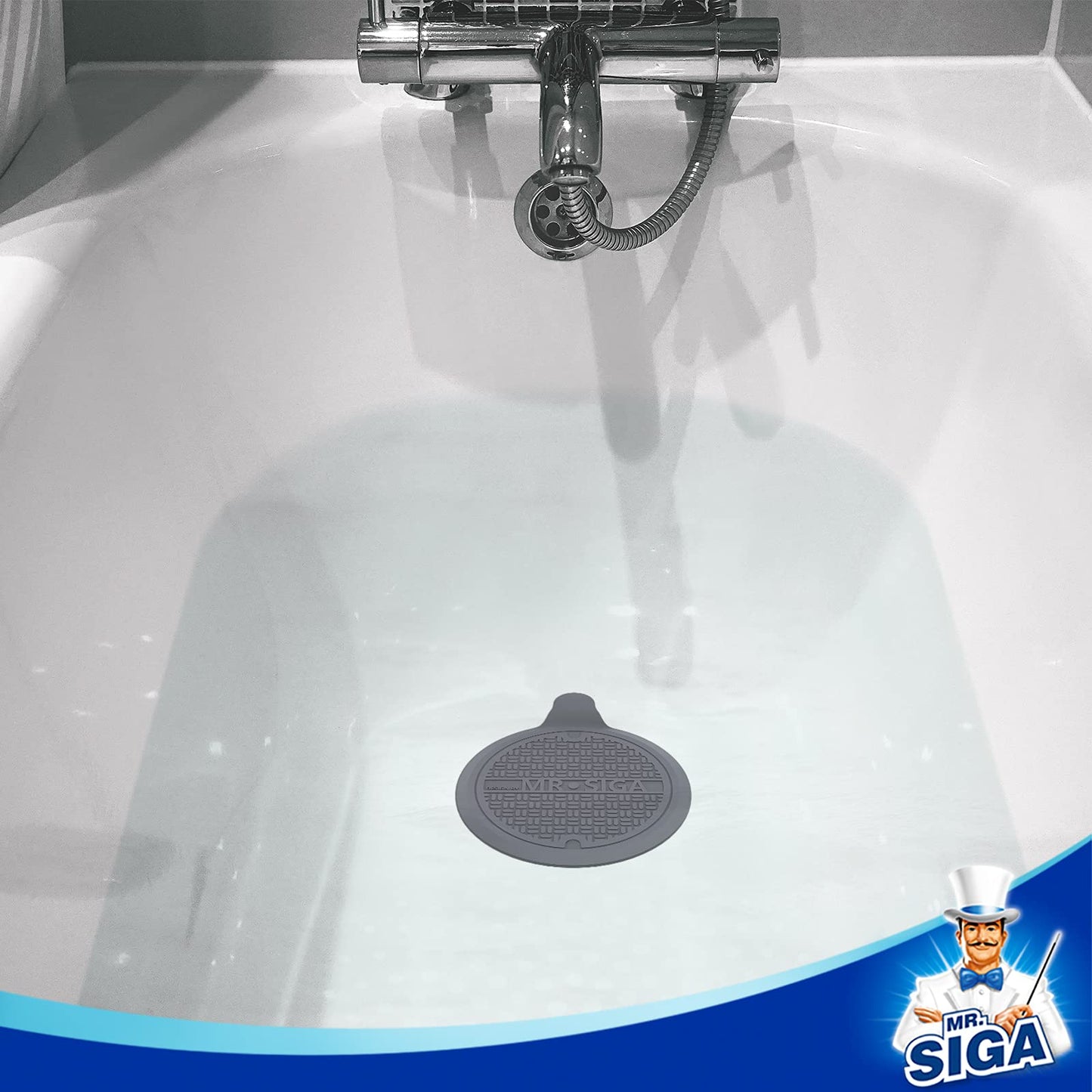 MR.SIGA Silicone Bathtub Stopper, Drain Stopper for Shower, Sink, 3 Pack