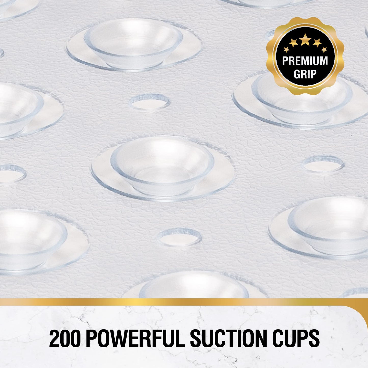 HITSLAM Non Slip Bath Mat for Tub, 101 x 40cm Extra Long Shower Mat Anti Mould, Machine Washable Bathroom Bathtub Mat with Suction Cups and Drain