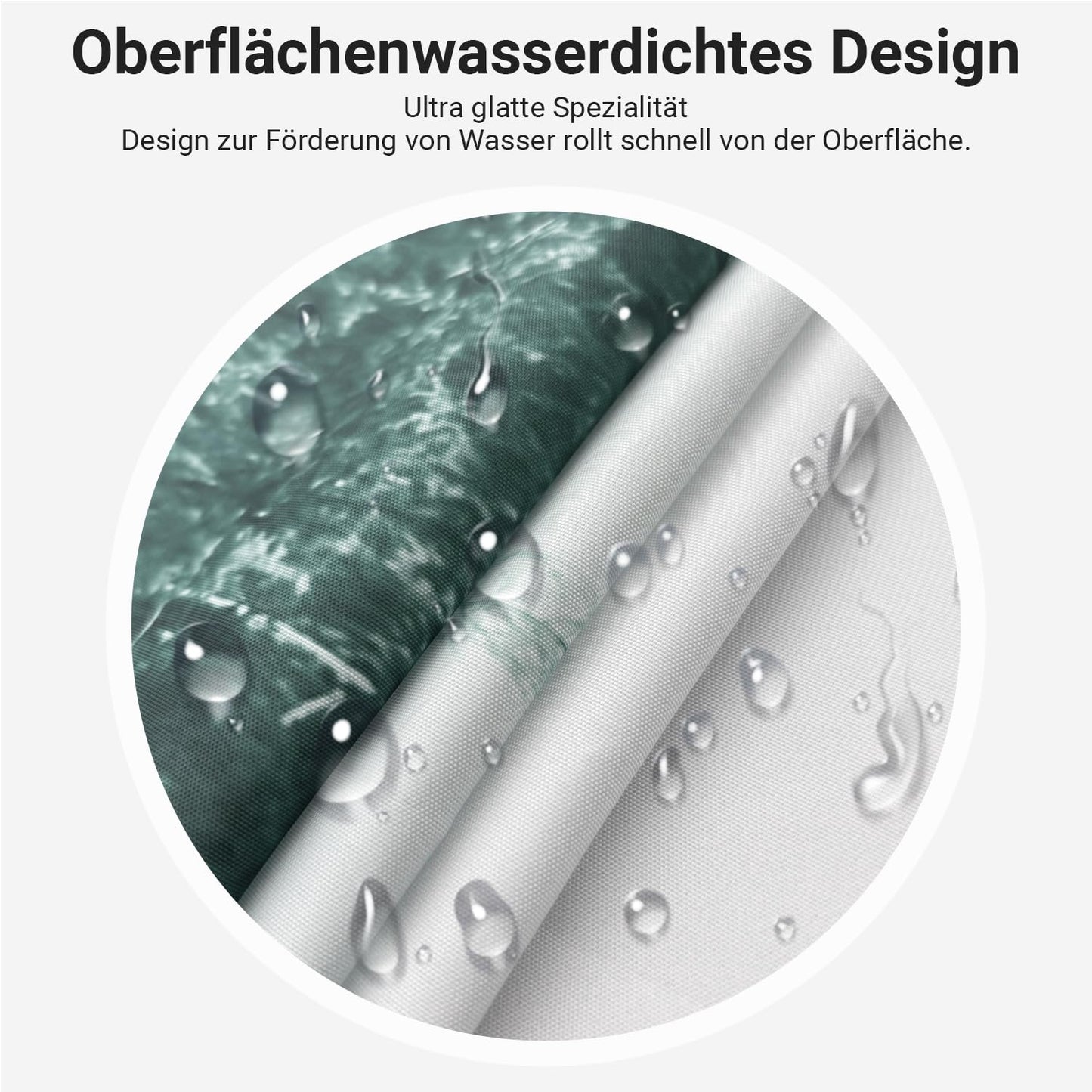 Lerores Shower Curtain, 180 x 200 cm, Green, Weighted Hem, Anti-Mould, Water-Repellent