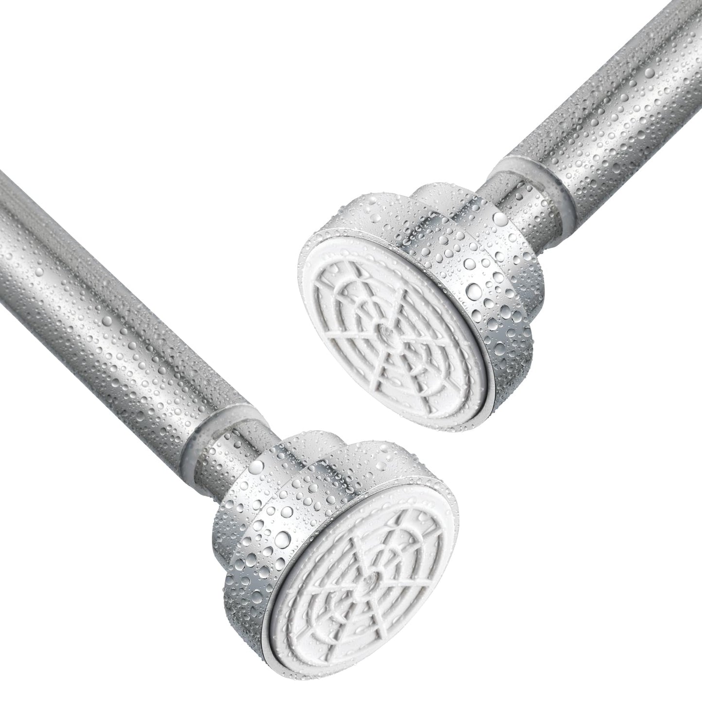 2PCS Shower Curtain Rod Stainless Steel Extendable Shower Curtain Pole No Drilling Tension Rod for Clothes Shower Curtain Rail Net Curtain Poles for