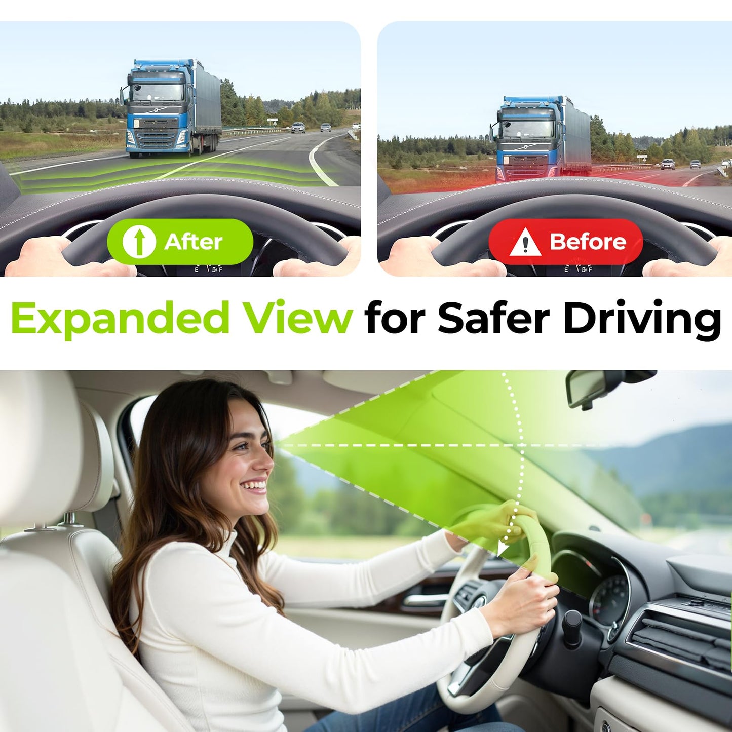 AUVON Wedge Car Seat Cushion, Improve Driving Visibility & Driving Comfort