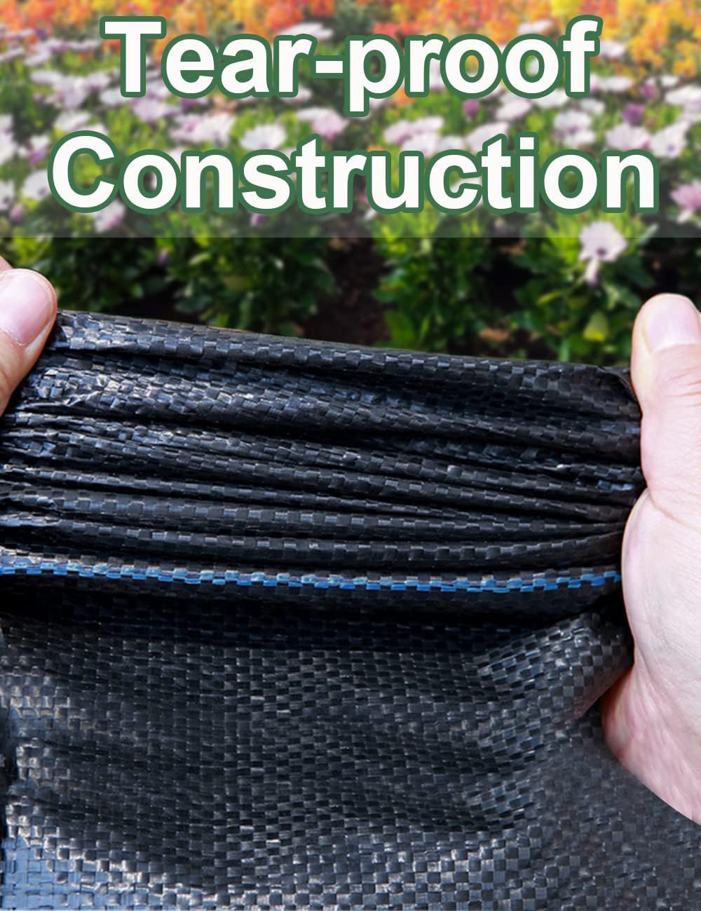 wohohoho 6.6ft x 82ft Weed Control Membrane, 2m x 25m Garden Weed Membrane Heavy Duty Landscape Weed Control Fabric, 3.2oz Weed Suppressant Membrane