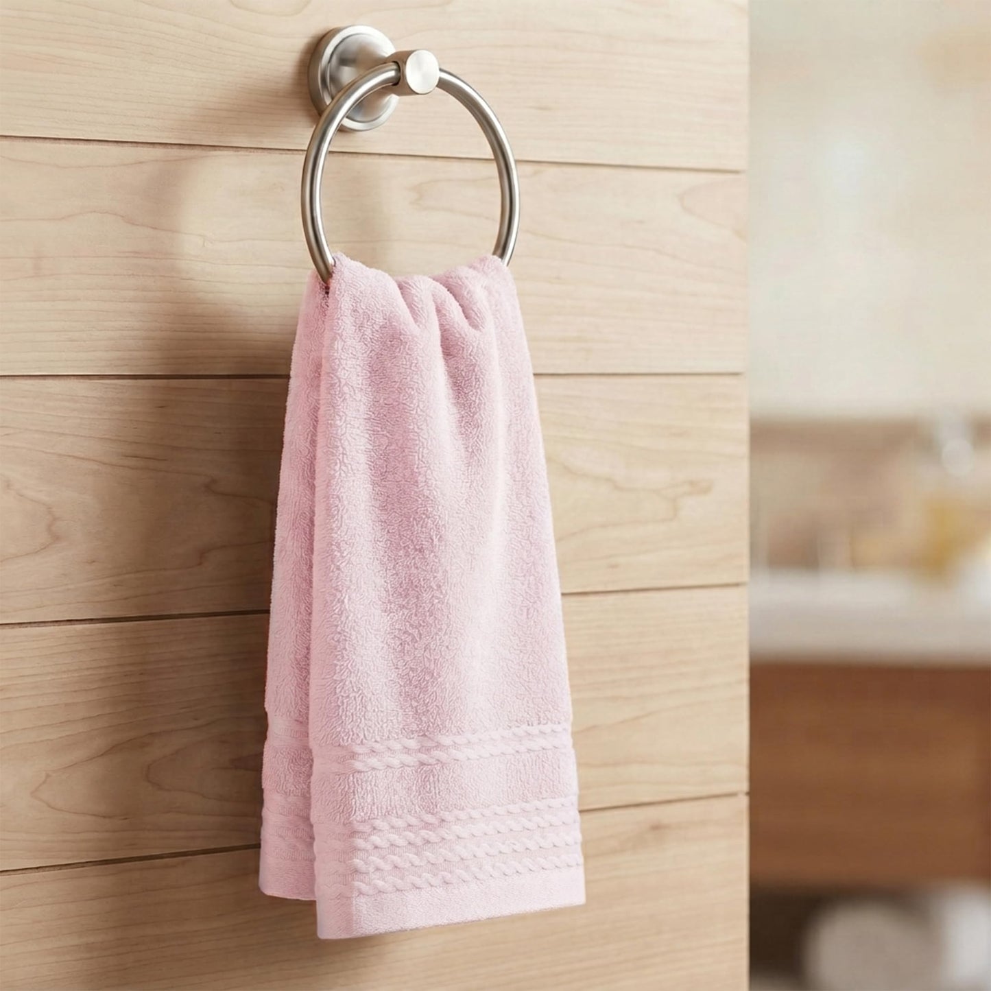 HMETOL Striped Comfort and Quick Drying Hand Towel Set (14 x 30 Inches)