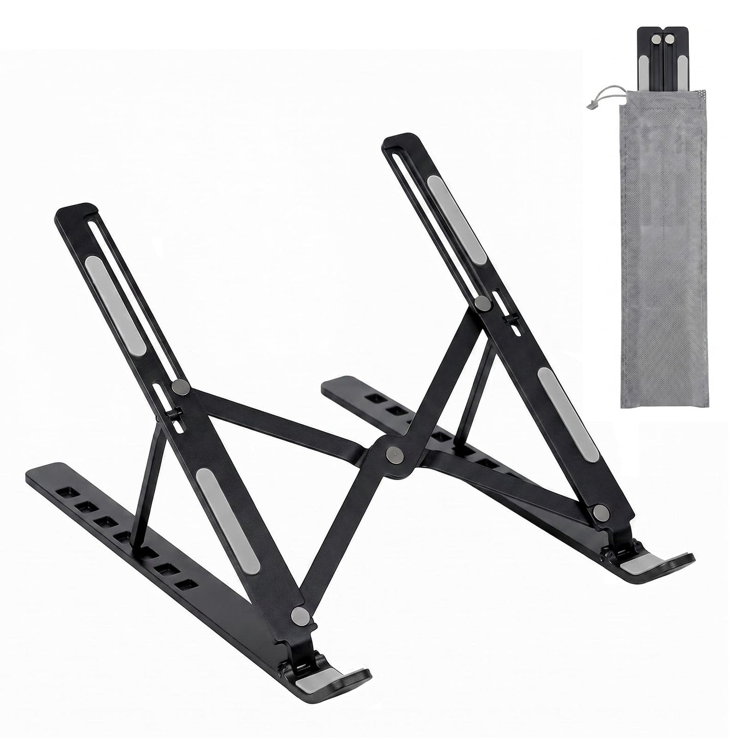 SAYEEC Laptop Stand for Desk Portable Laptop Riser 7 Angles Ergonomic Adjustable Computer Stand Aluminum Foldable Laptop Stands Ventilated Cooling
