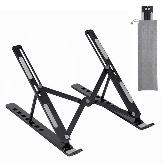 SAYEEC Laptop Stand for Desk Portable Laptop Riser 7 Angles Ergonomic Adjustable Computer Stand Aluminum Foldable Laptop Stands Ventilated Cooling