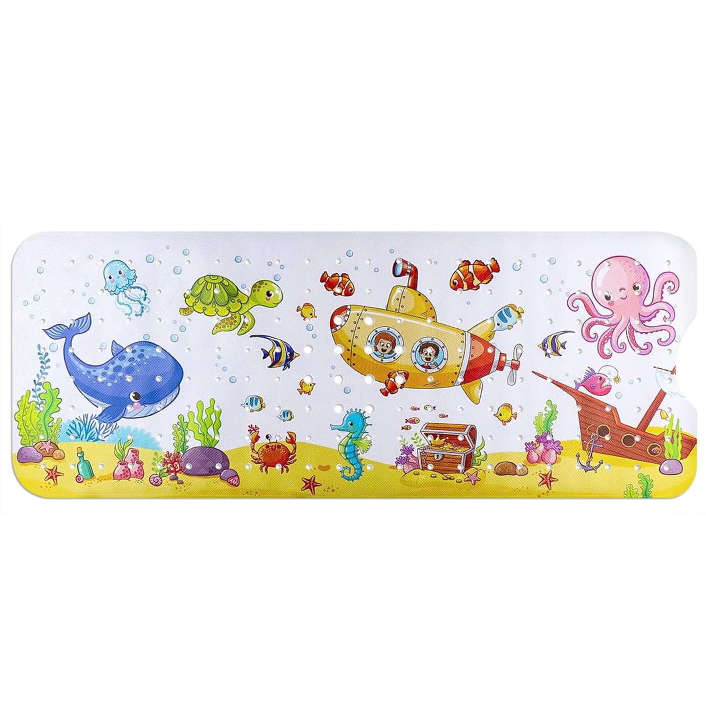 HESUSLA Bath mat non slip anti mould 100x40 cm highly absorbent quick drying bathroom pad with drainage holesAnti slip bathtub pad anti slip bath mat