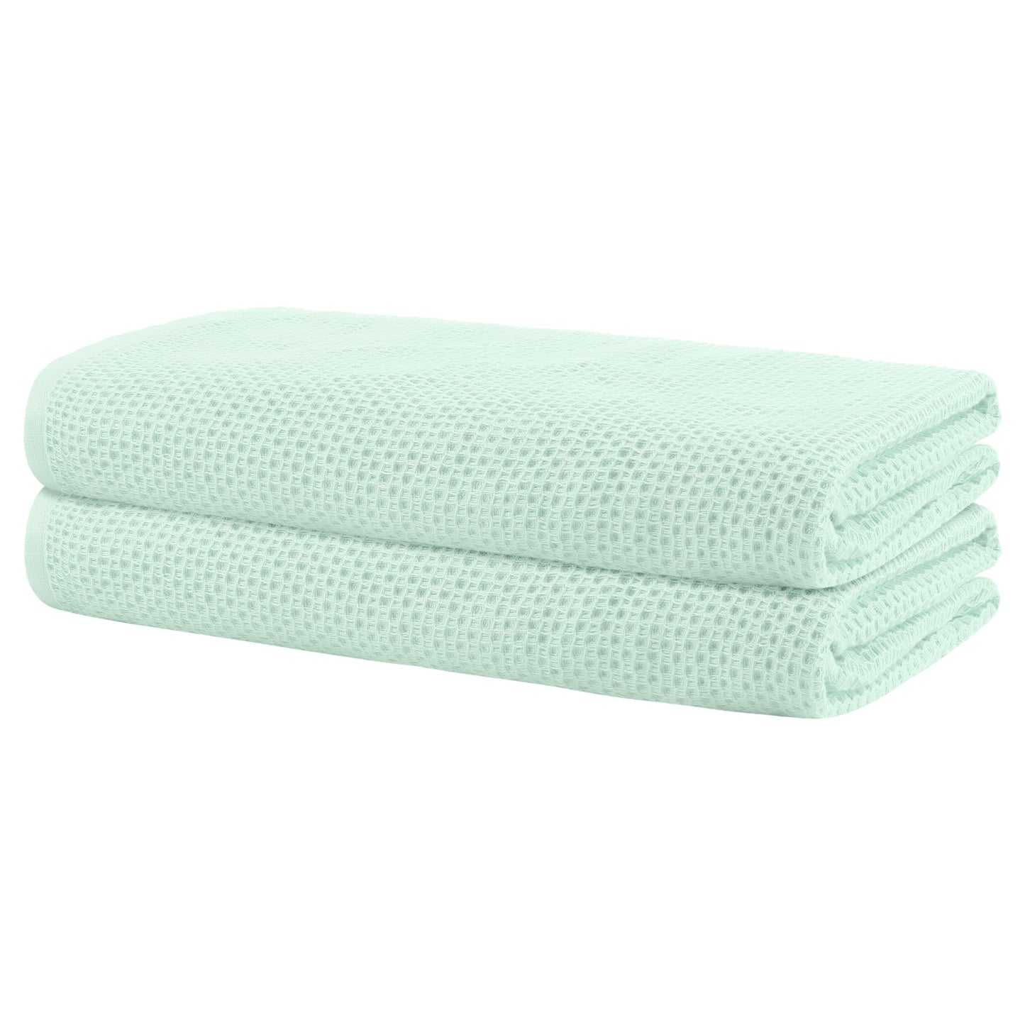 Uxcell Cotton Waffle Quick Dry Bath Towels 2 Pack for Bathroom Gym SPA