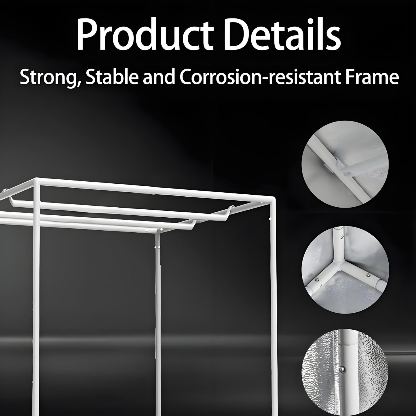 SunStream Hydroponic Grow Tent 32"x32"x64"(80x80x160cm) for Indoor Seedling Plant Growing, Water-Resistant LightProof 2.6x2.6 FT Small Mushroom Indoor