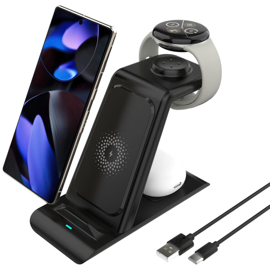 SPGUARD Wireless Charger for Google Pixel Watch 3/2 (Not for Google Pixel Watch2022),3 in 1 Wireless Charging Station for Pixel