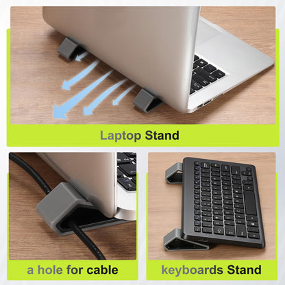 PATIKIL Laptop/Computer Keyboard Stand, 4-Pack Laptop Notebook Holder Portable Ventilated Anti-Slip for Desk Compact Cooling Notebook/Tablet, Red