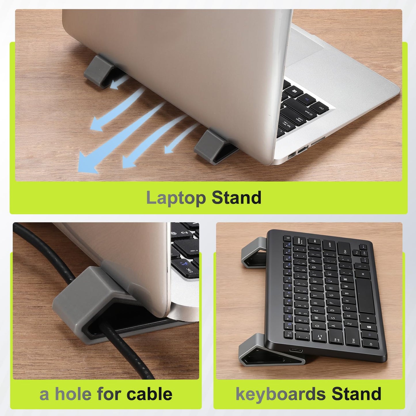 PATIKIL Laptop/Computer Keyboard Stand, 2-Pack Laptop Notebook Holder Portable Ventilated Anti-Slip for Desk Compact Cooling Notebook/Tablet, Red