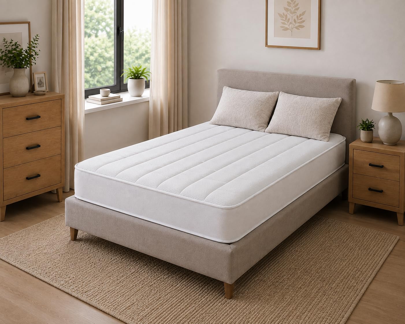 Starlight Beds White Tile King Size Mattress 150x200x18cm