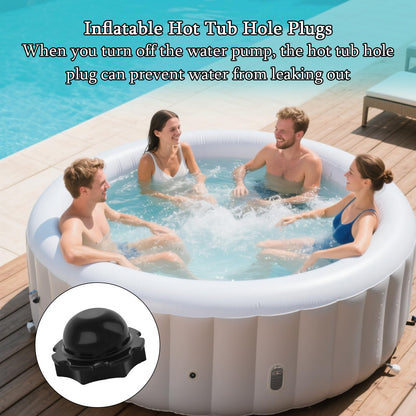 4pcs Rubber Inflatable Hot Tub Hole Plug P6575 Filter Stopper Cap Replacement Compatible with Lay Z Spa Coleman Bestway Intex Prevents Water Leaks