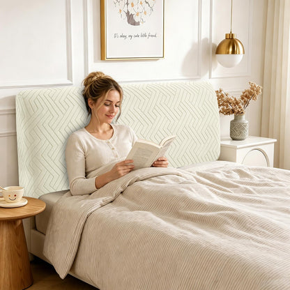 CYCMACO Elastic Headboard Cover, Double/Single Bed Headboard, Removable and Washable Dust Cover, Durable, Universal Headboard Cover Dustproof