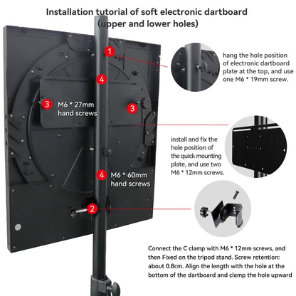 CyeeLife Dartboard Stand tripod ZD04A For Steel and soft board