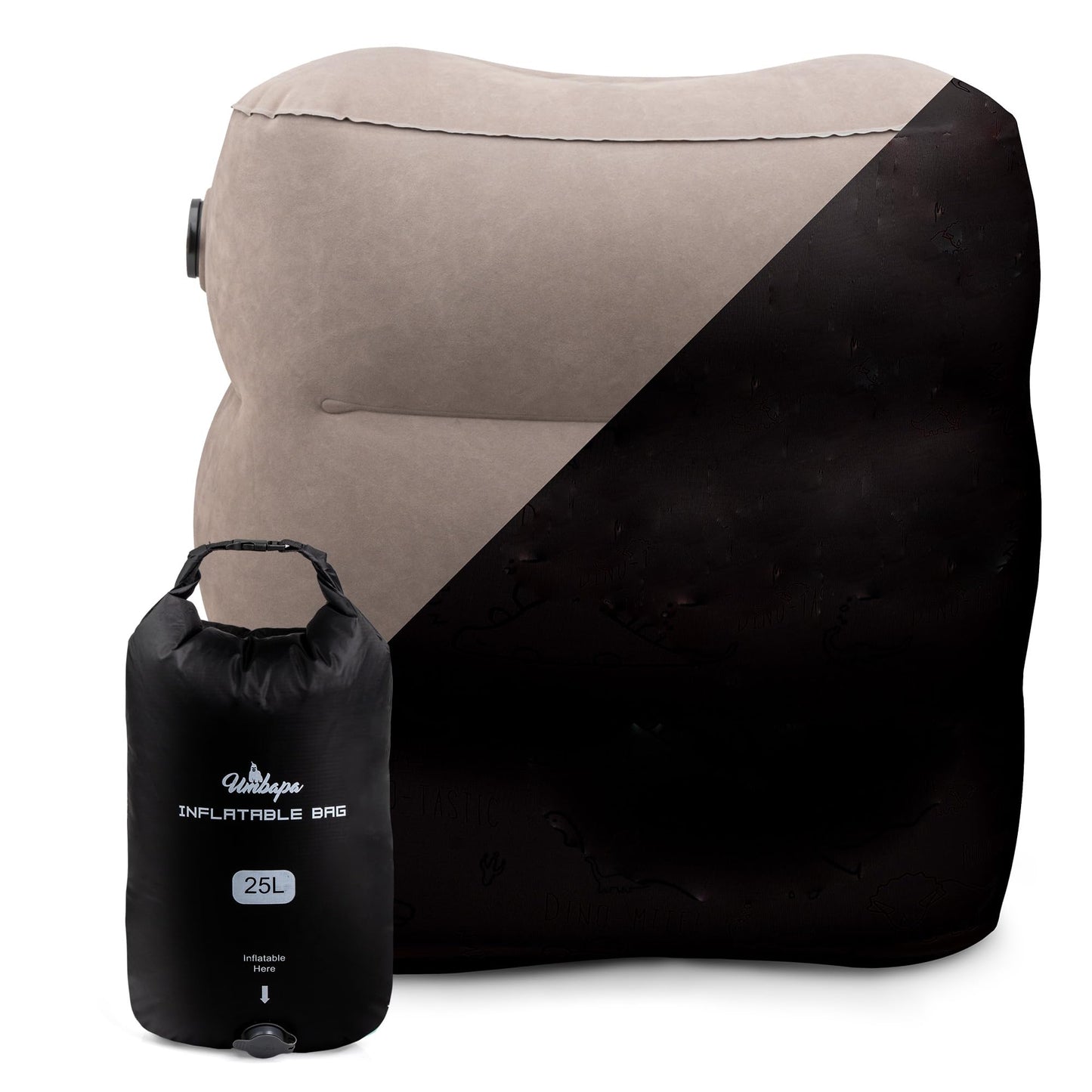 UMBAPA® Inflatable Footrest Deluxe Bundle for Adults - Inflatable Footrest + Cover + Pump | For Air Travel, Car & Train |