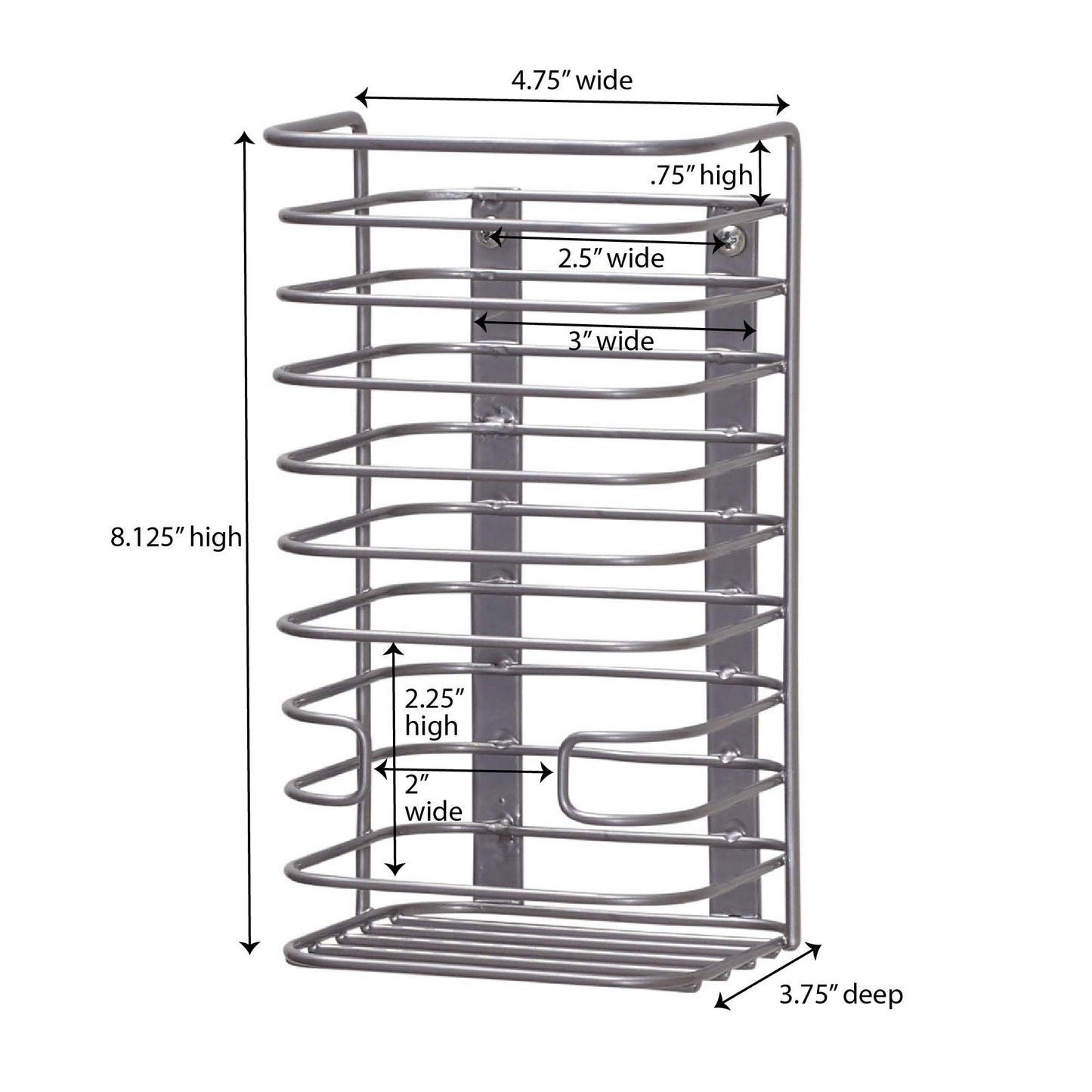 Household Essentials 1223-1 Trash Bag Holder Dispenser | Mounts to Solid Cabinet Doors or Walls