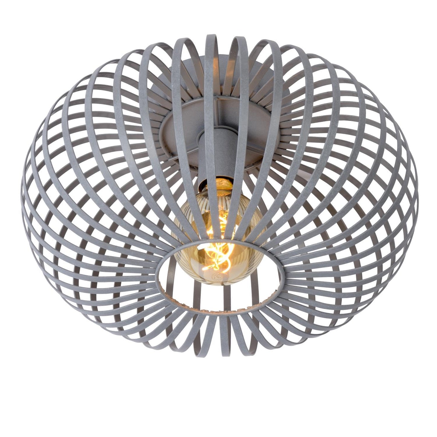 LUCIDE Manuela - Flush Ceiling Light -  39,5 cm - 1xE27 - Grey