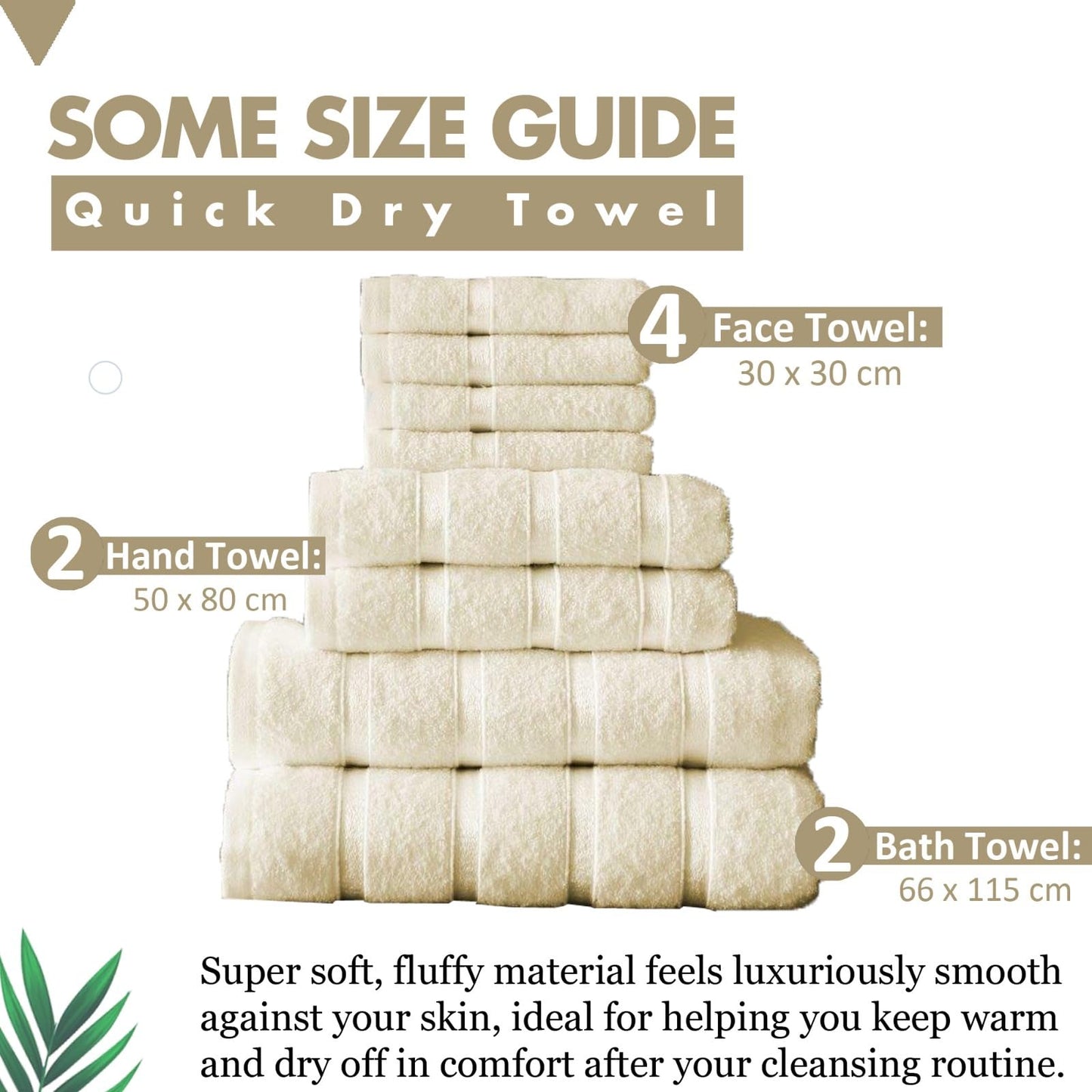 FAIRWAYUK 8-Piece Towels Bale Set for Bathroom, Ultra Soft Premium Quality Water Absorbent Towel Gift Sets, 100% Egyptian Cotton