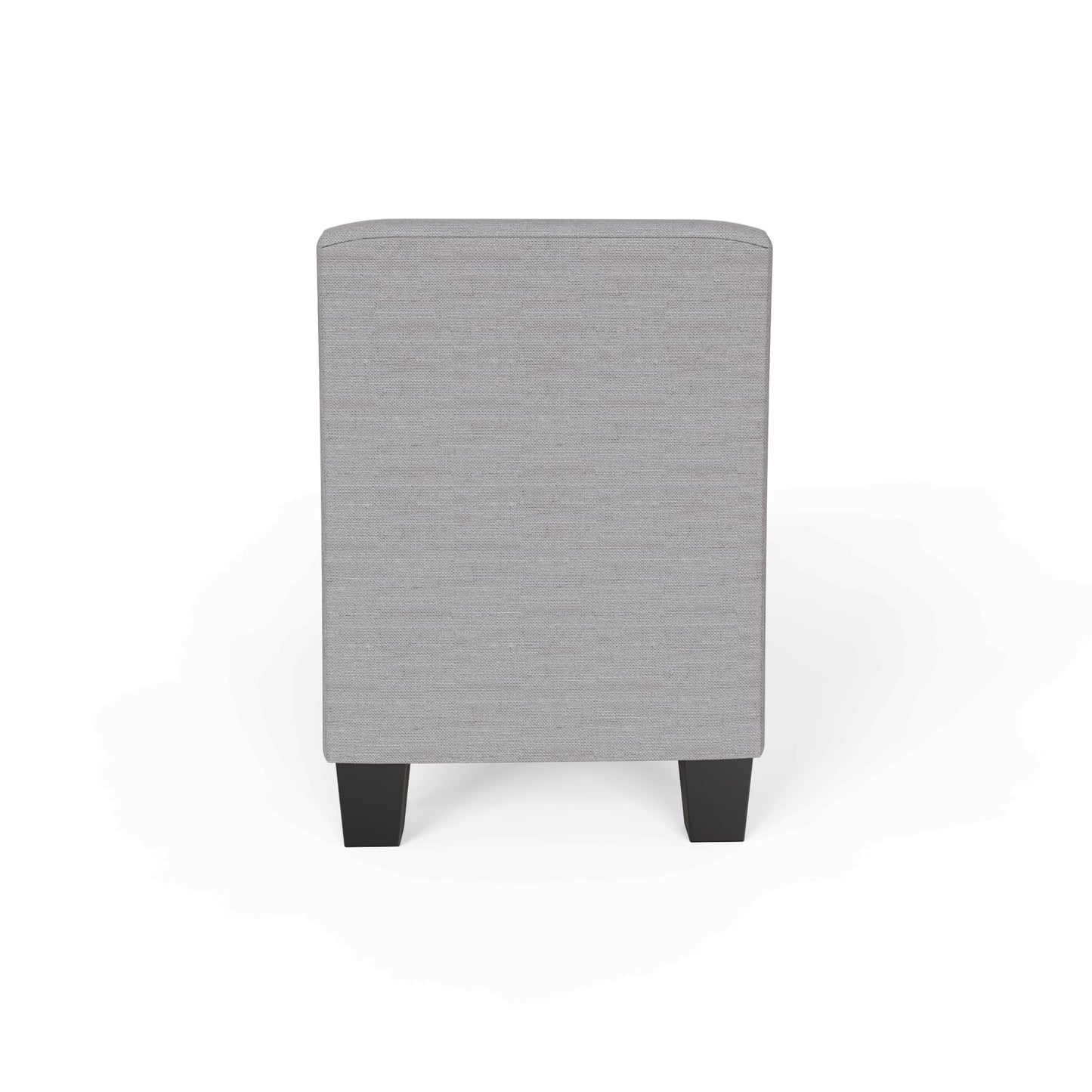 GFW Verona Window Seat Ottoman, Grey Fabric Storage Bench with Button Tufted Lid, Upholstered Hallway and Bedroom Seating with Hidden Storage