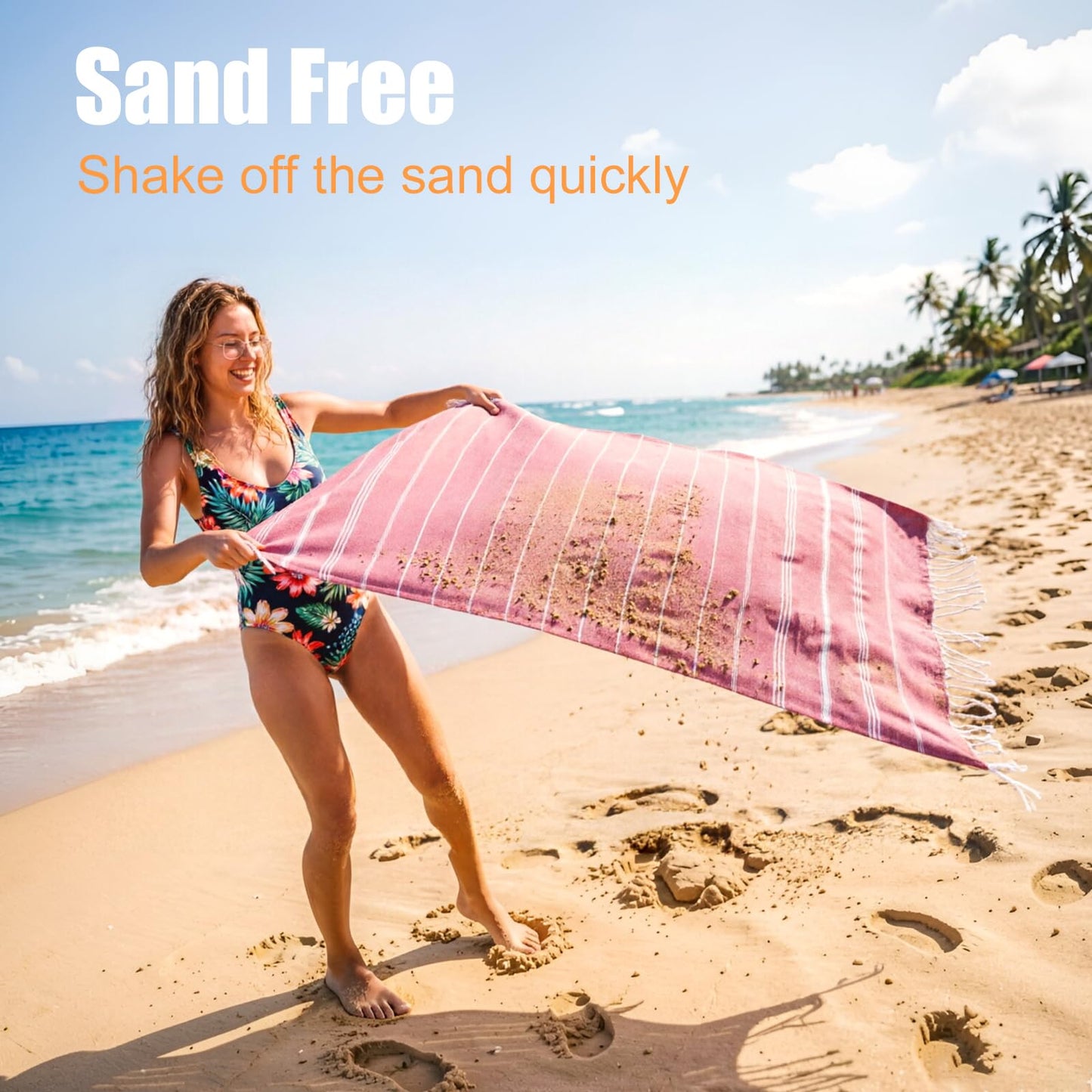 Beach Towels Extra Large, Swim Towel Adults Kids Quick Dry & Sand Free & Lightweight, Red Swimming Towel for Dock Bay Pool Travel Holiday 180 x 100cm