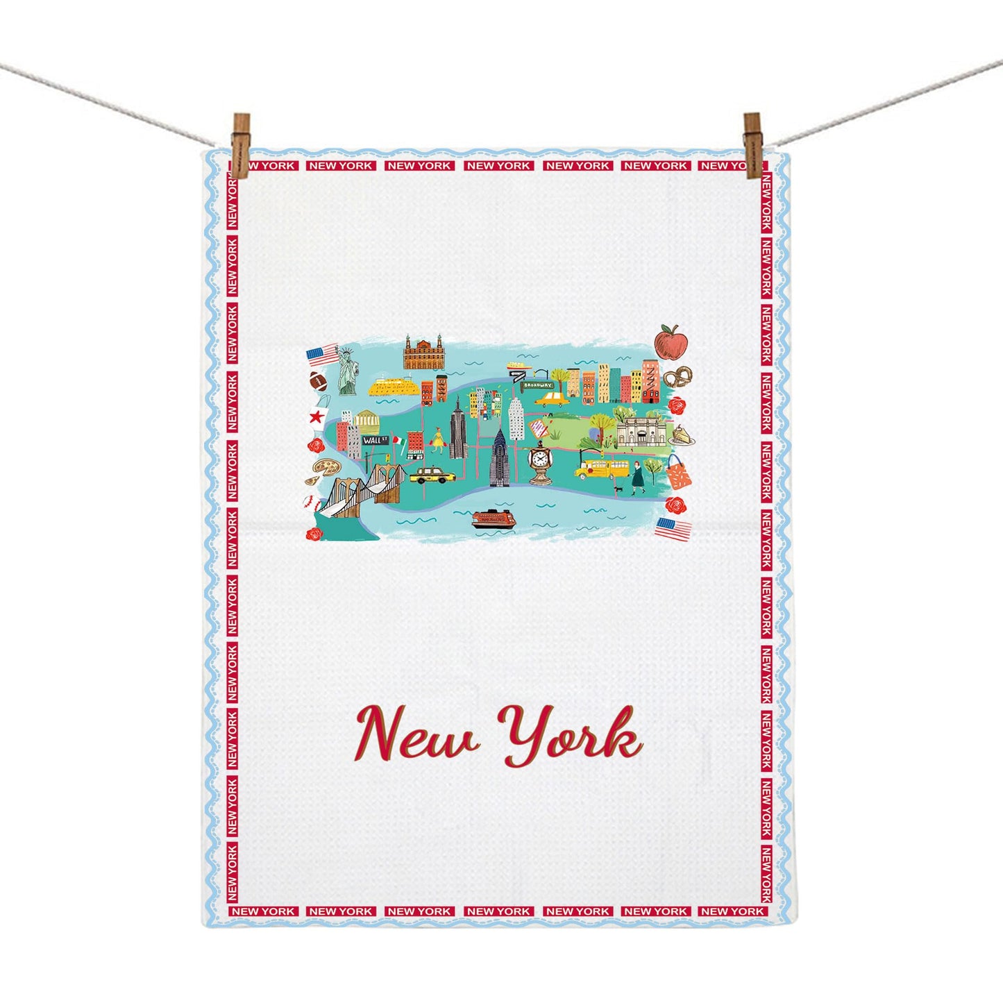 AKTAP New York Kitchen Towel New-York Themed Gifts New Yorks Kitchen Decor New York's City Hand Towel NewYork Souvenirs Gifts