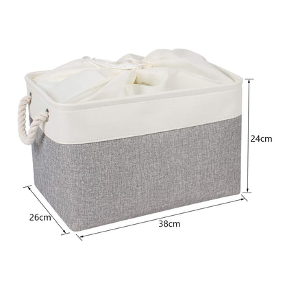Univivi Storage Basket for Shelves 15in Fabric Storage Boxes Grey, Set of 3