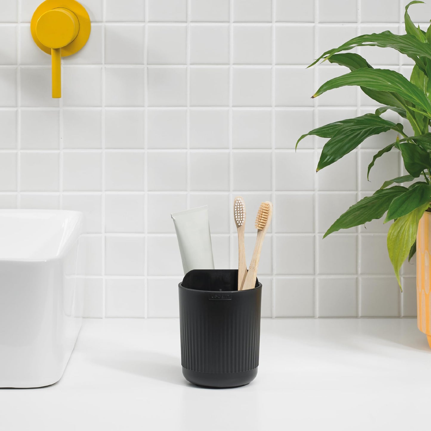 ReBorn Recycled Bathroom Toothbrush Holder Made in UK - Graphite Black