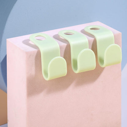 60 Pcs Hanger Connector Hooks, Space Saving Cascading Clips, Green