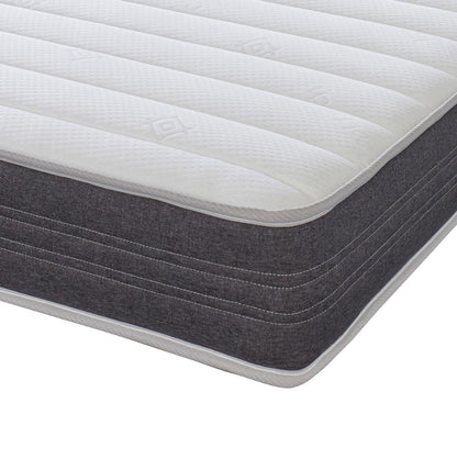 Extreme Comfort Sirocco Airflow Grey 18cms Deep Hybrid Spring & Memory Fibre Mattress, 2ft6 Small Single (2ft6 x 6ft3, 75cm x 190cm)