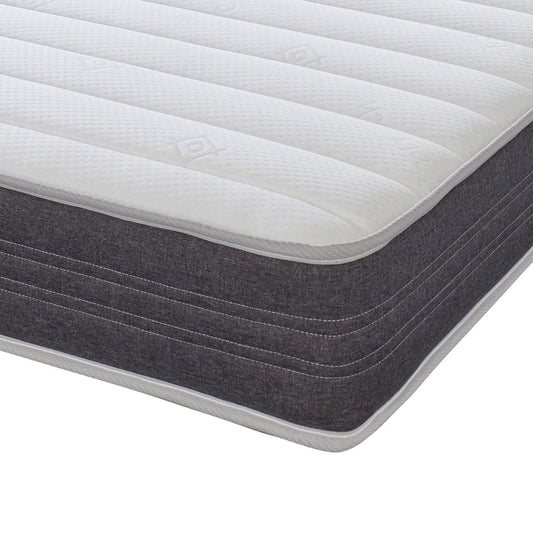 Extreme Comfort Sirocco Airflow Grey 18cms Deep Hybrid Spring & Memory Fibre Mattress, 2ft6 Small Single (2ft6 x 6ft3, 75cm x 190cm)