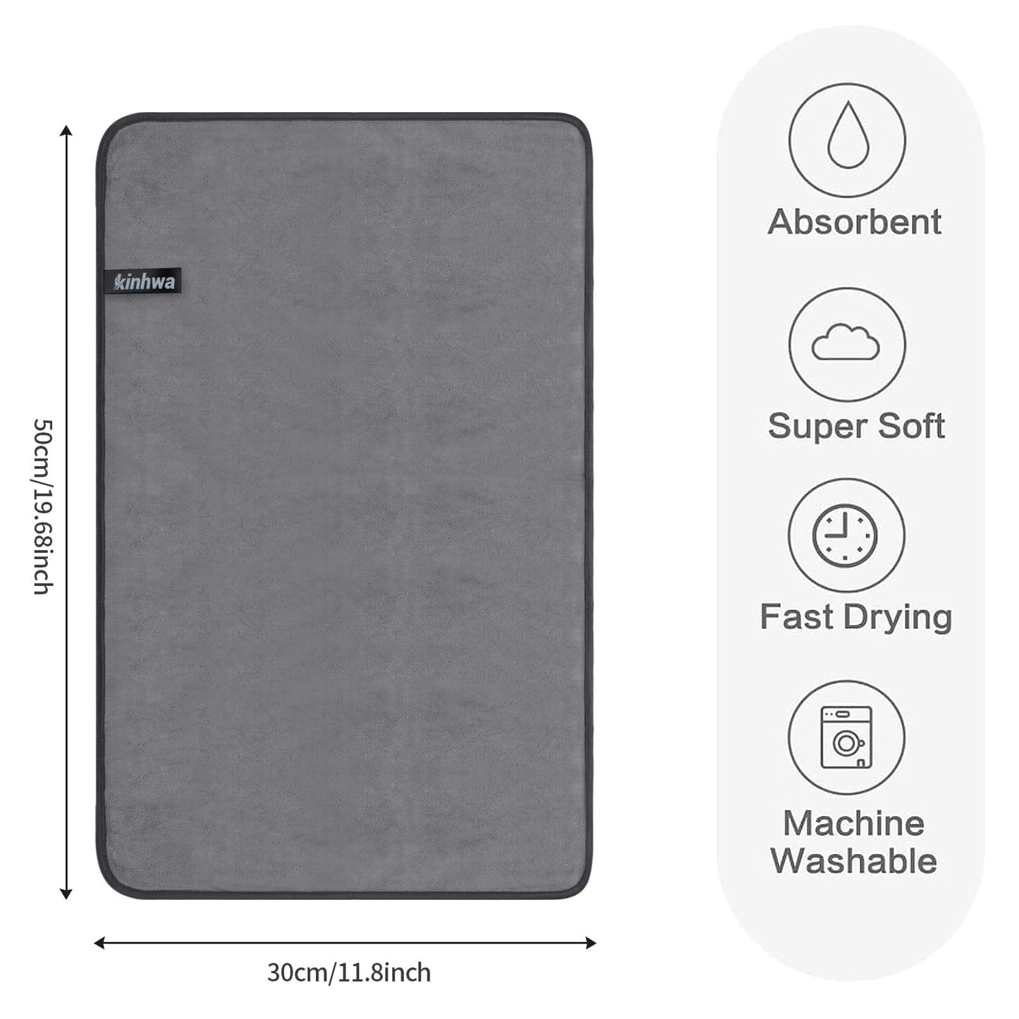 KinHwa Microfibre Soft Hand Towels for Kitchen Abosorbent Small Guest Towel