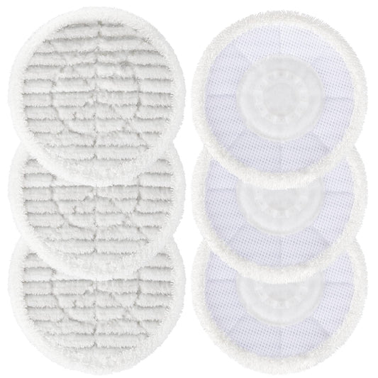 Replacement Steam Mop Pads for Shark S6002UK S7201UK Steam Mop, Reusable Steam & Scrub All-in-One Cleaning Pads, Scrubbing and Sanitizing Rotating