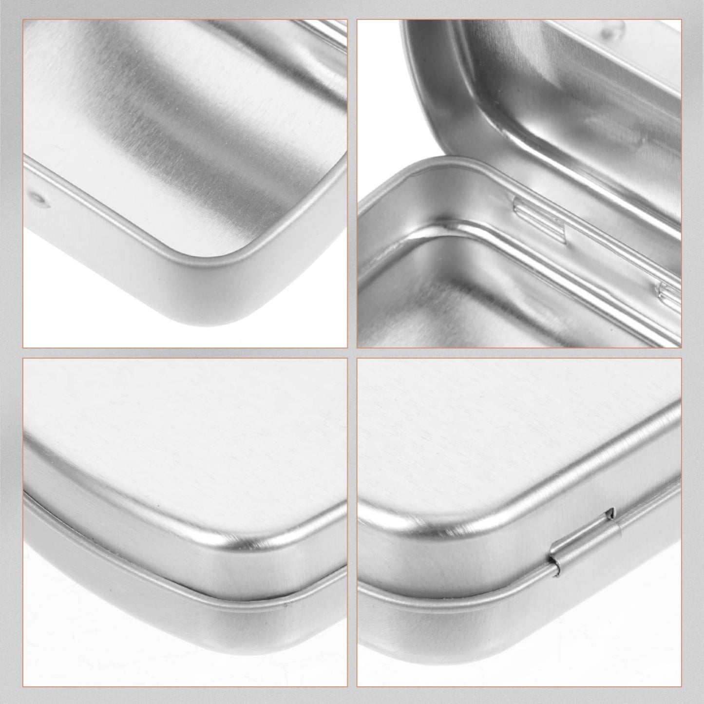 jojofuny 10 pcs Small Tin Box with Lid Iron Storage Boxes Tin Container for Candy Pills Earrings Jewellery and Crafts Portable Sample Case Small