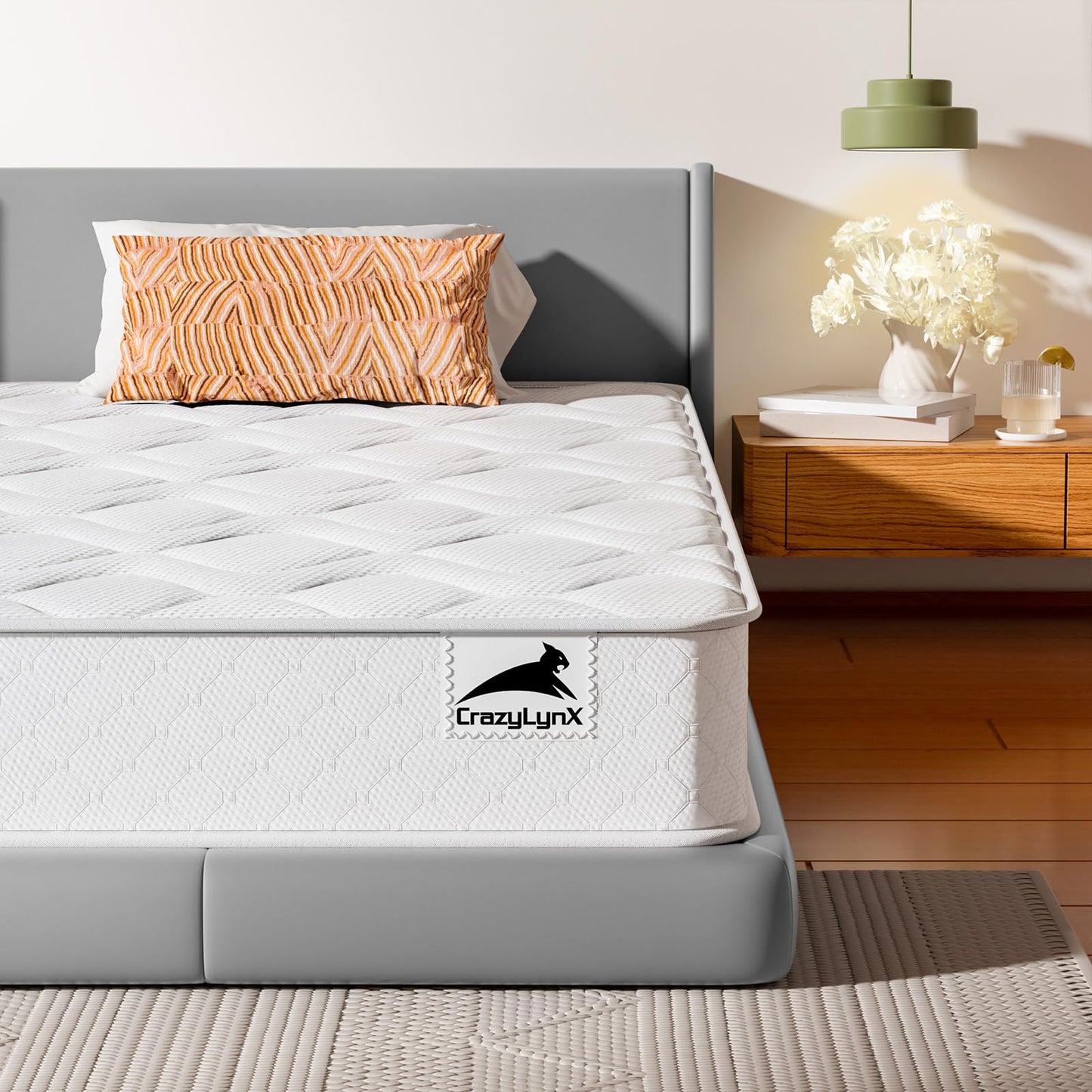 CRAZYLYNX 4FT Small Double Mattress 9-Zone Inner Spring Small Double Bed Mattress with Foam and 3D Breathable Fabric - Orthopaedic - Thickness