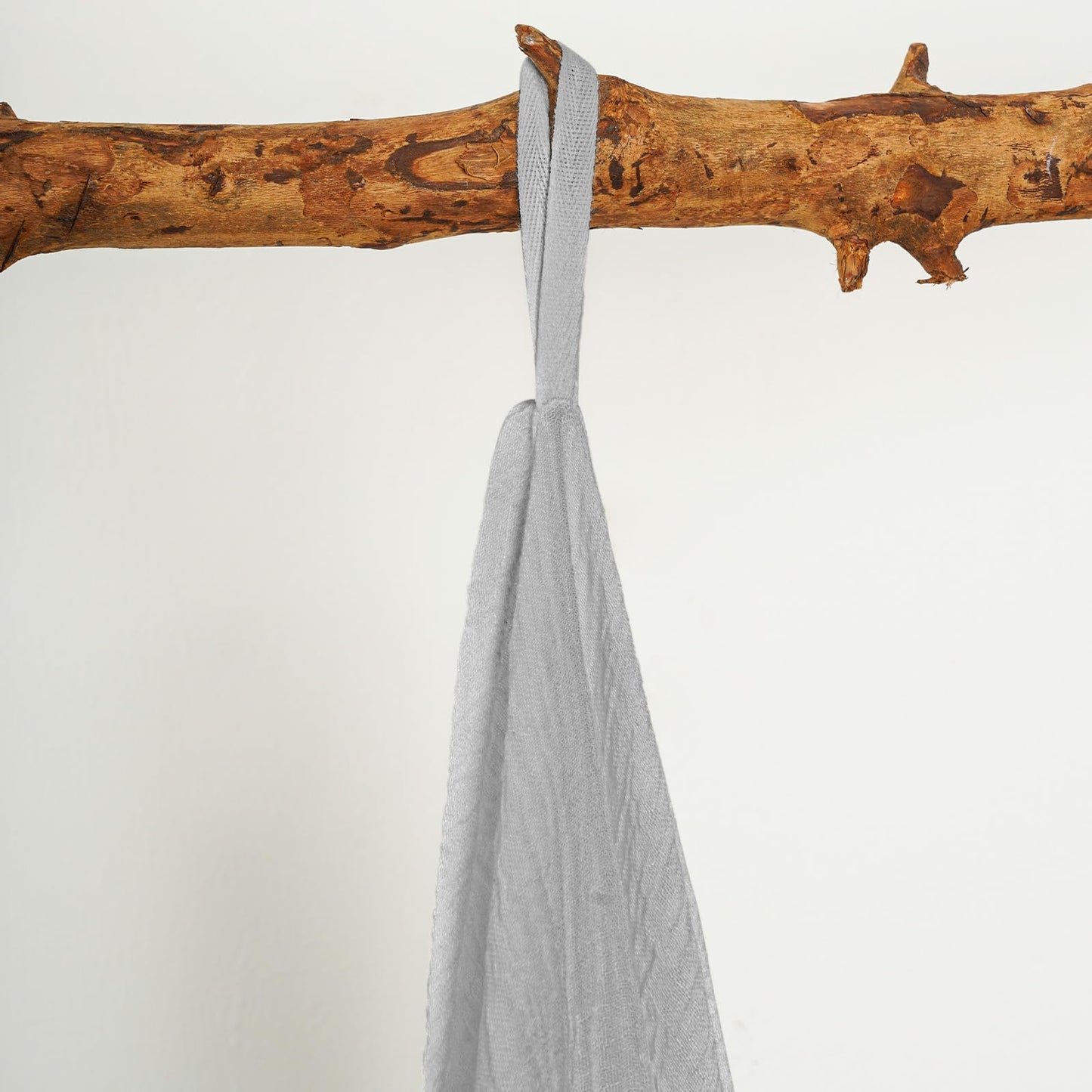 HSOFTIFY 100% Pure Linen Bath Towel with Pleated for Bathroom, Light Gray