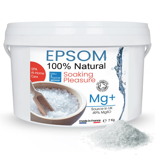 Bleu & Marine Bretania 7kg Epsom Salts | Spa, Exfoliation, Radiance, Aromatherapy, Muscle Relax | Moisturising | Foot Bath Detox & Horse Care