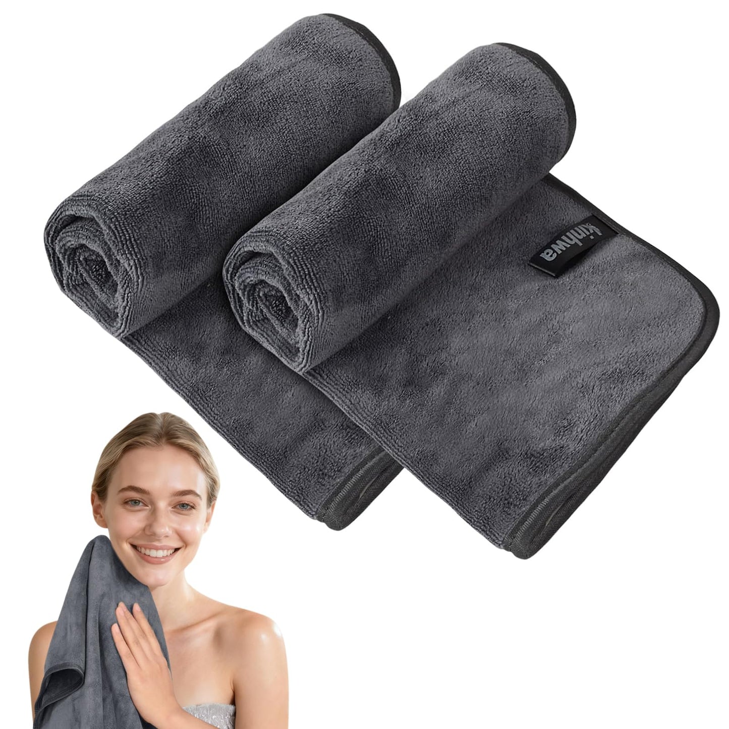 KinHwa Microfibre Soft Hand Towels for Kitchen Abosorbent Small Guest Towel