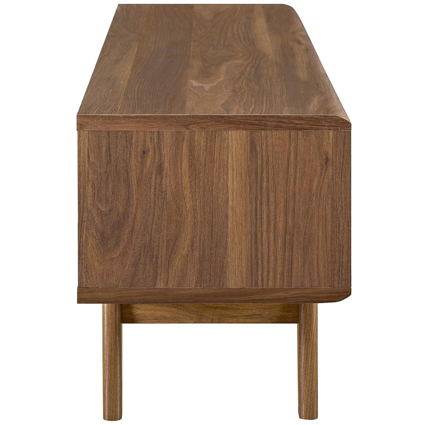 Modway Render Mid-Century Modern Low Profile 48 Inch TV Stand in Walnut