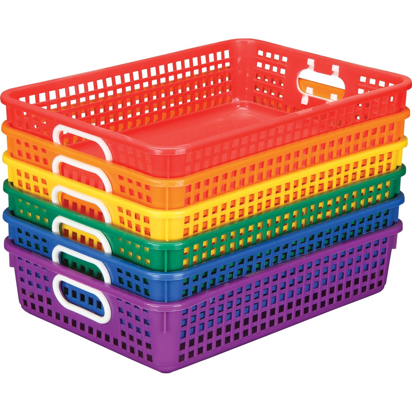 14"x 10" Desktop Paper Storage Baskets - Rainbow Colors