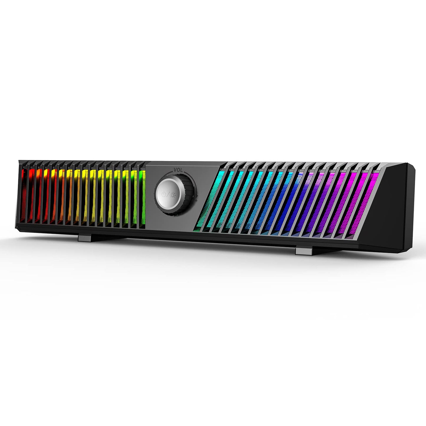 Smalody Computer Speakers, PC Speakers, Stereo Bluetooth Speakers Dynamic Cool RGB LED Design with Microphone Compatible with