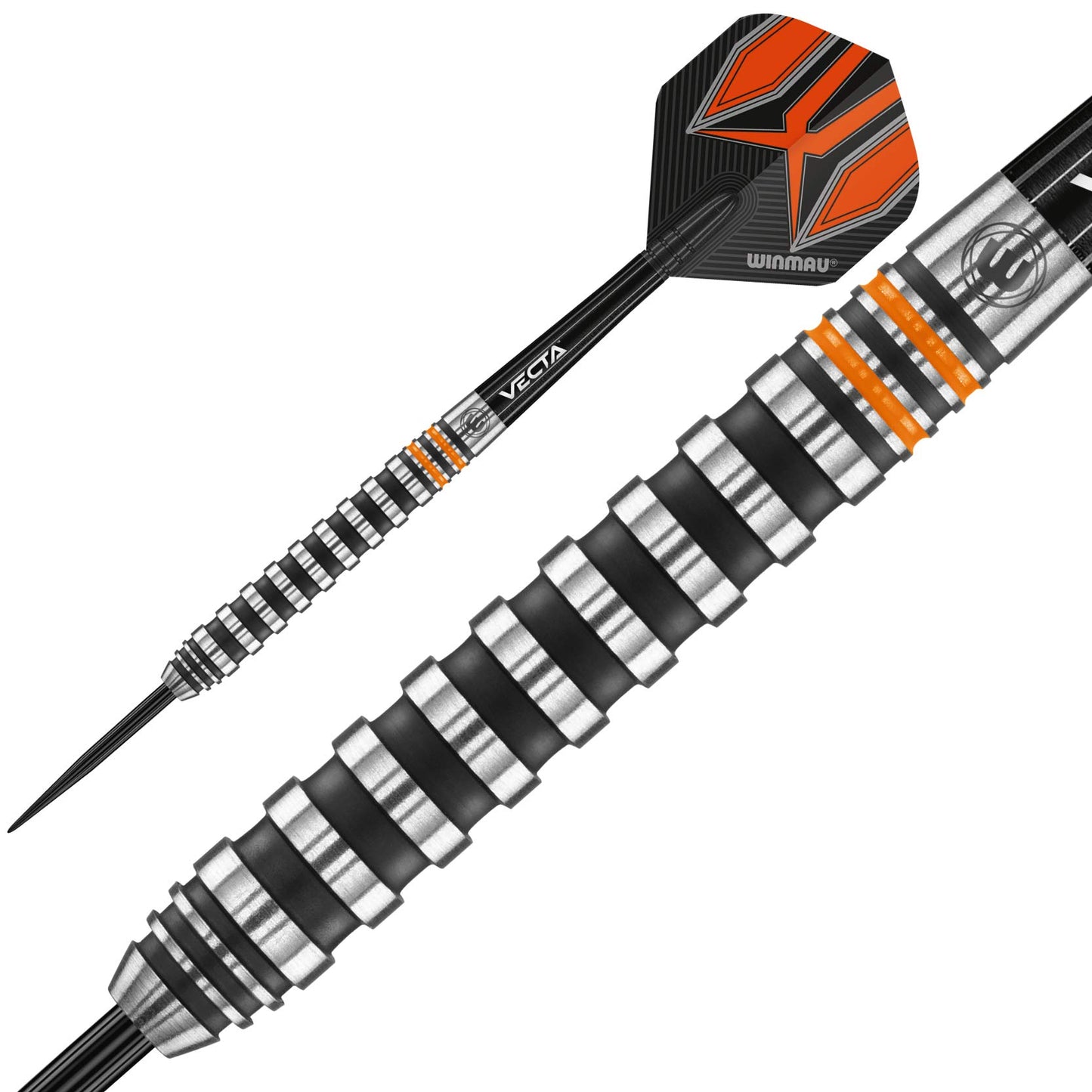 WINMAU Darts Fury 28g Tungsten Darts Set with Prism Flights & Vecta Shafts - Professional High-Performance for Precision, Accuracy, Durability &