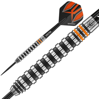 WINMAU Darts Fury 28g Tungsten Darts Set with Prism Flights & Vecta Shafts - Professional High-Performance for Precision, Accuracy, Durability &