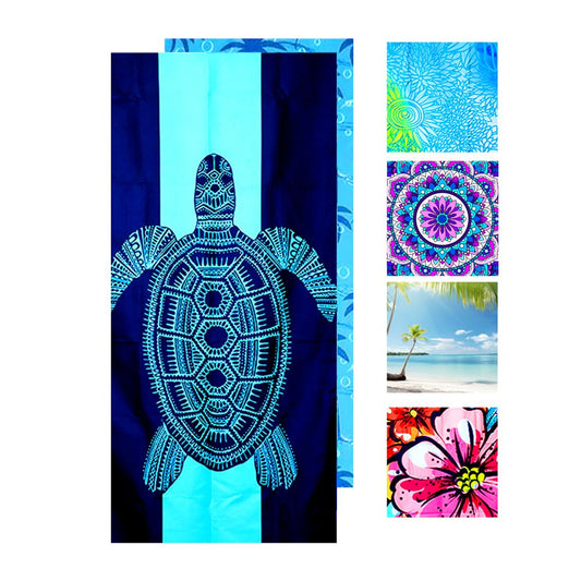 JAODFK Microfibre Beach Towel 71"X32" Quick Dry Lightweight Turtle Sand Free Extra Large Thin Towels Travel Essentials For Adults Womens Swim Bath