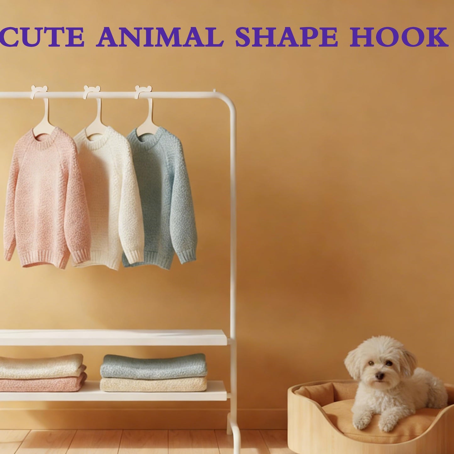 Yeenano Hangers For Clothes,10 Pcs Wooden Hangers For Clothes,Coat Hangers,Non-Slip Coat Hangers With Animal-Shaped Hooks,Space-Saving Storage For